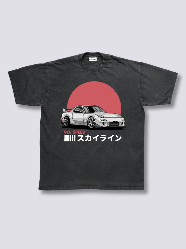 Front Print Sunrise Drive Vintage T-Shirt Hover Image