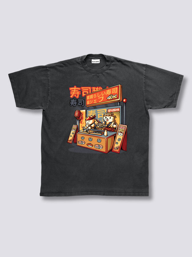 Front Print - Sushi Shop Vintage T-Shirt Hover Image