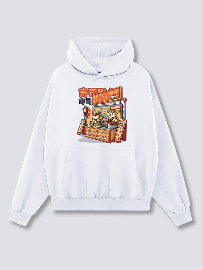 Front Print - Sushi Shop Hoodie Hover Image