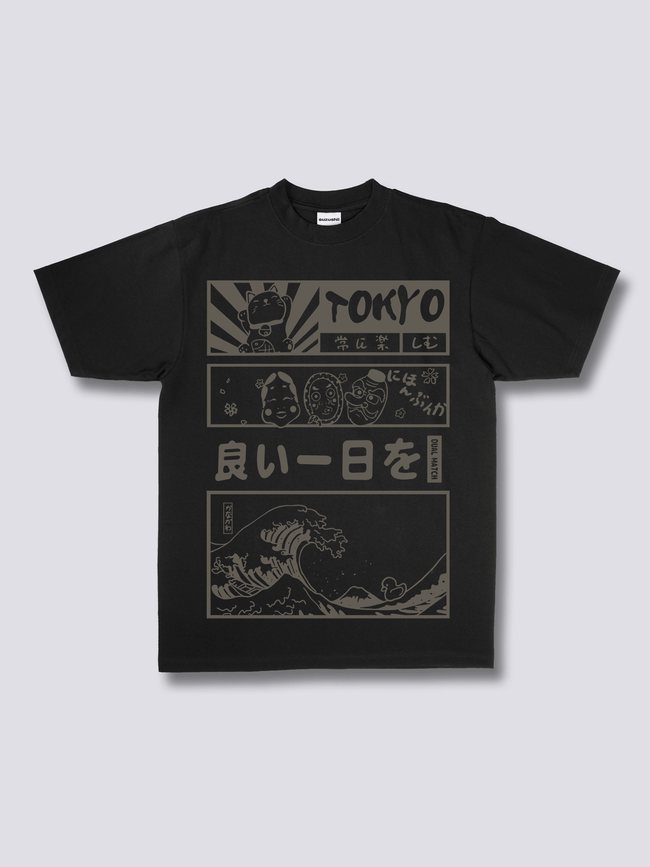 Front Print - Tokyo Wave T-Shirt Main Image