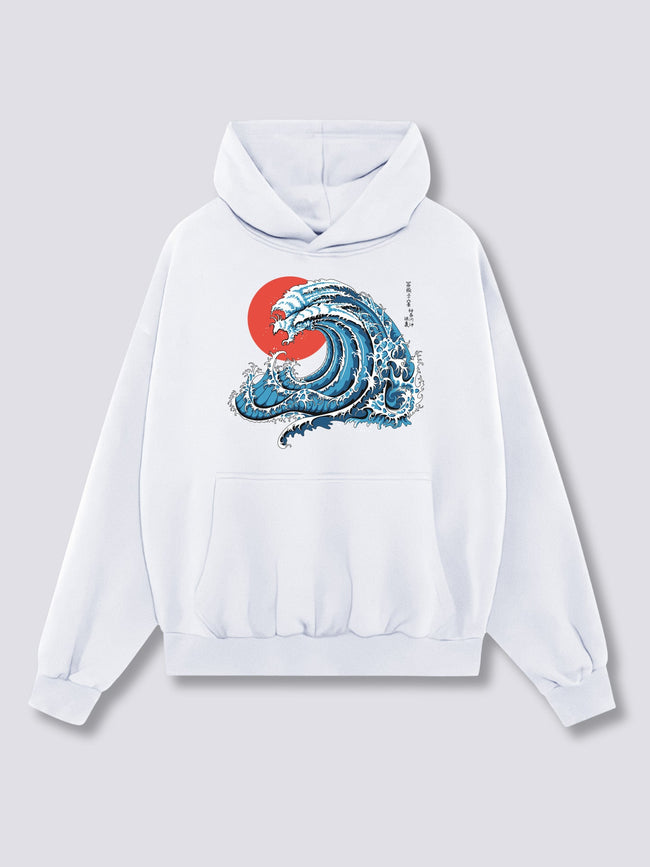 Front Print - Wavy Phoenix Hoodie Main Image