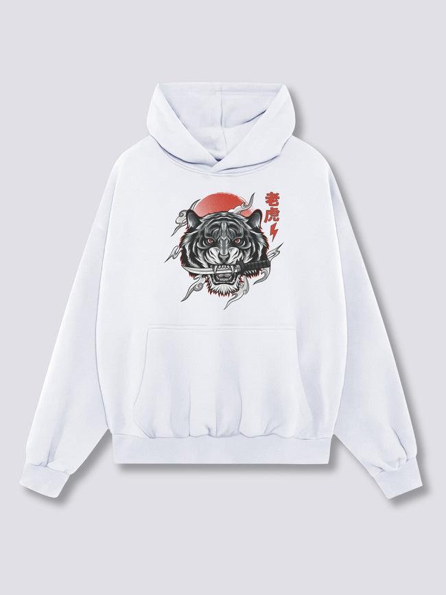 Front Print - White Tiger Hoodie Main Image