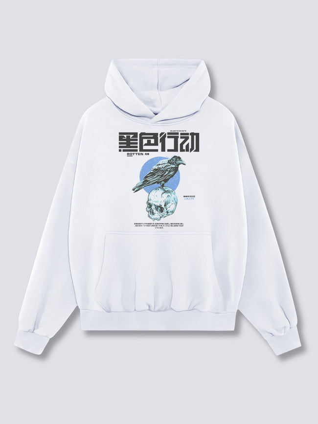 Front Print - Dark Crow Hoodie Hover Image
