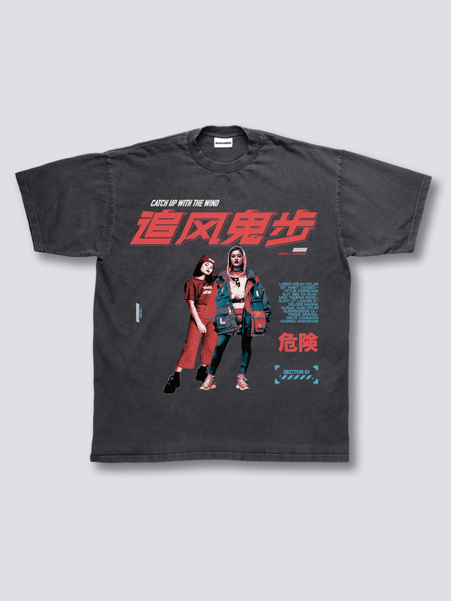 Front Print - Wind Vintage T-Shirt Hover Image