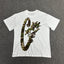 Camouflage Graphic Print White T-Shirt Unisex Streetwear Casual Short Sleeve Tee