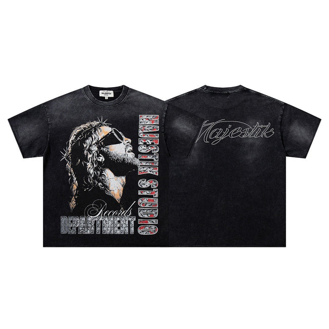 MAJESTIK Vintage Graphic Print T-Shirt Hover Image