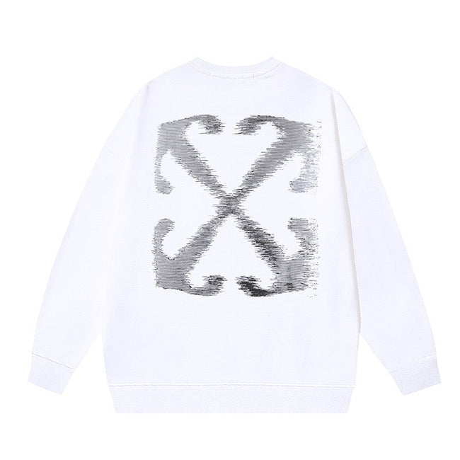 Off-White Distressed Arrow Graphic Sweatshirt White Hover Image