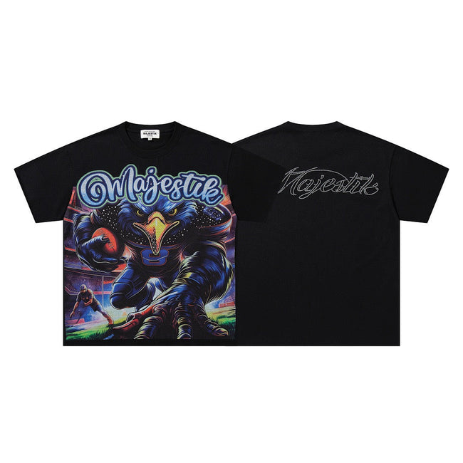 MAJESTIK Eagle Graphic Streetwear T-Shirt Hover Image