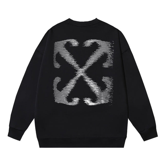 Off-White Distressed Arrow Graphic Sweatshirt Black Hover Image
