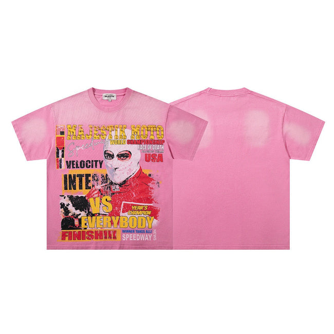 MAJESTIK Moto Speedway Graphic T Shirt Hover Image