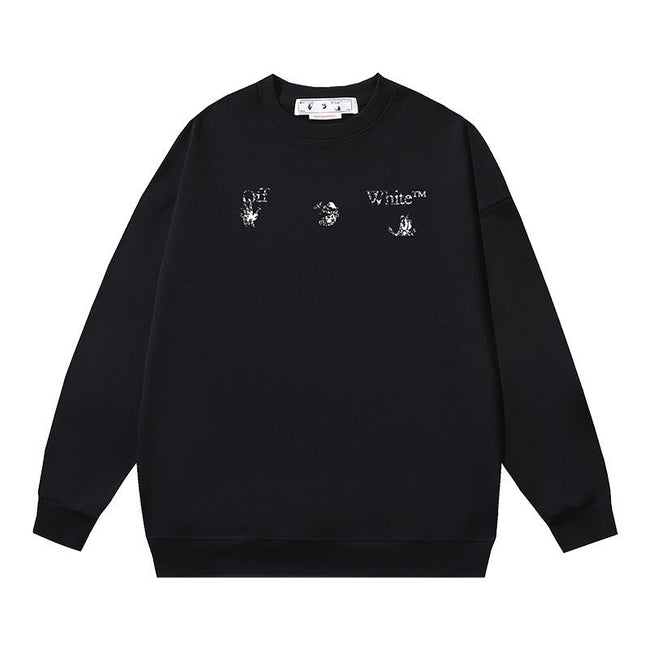 Off-White Distressed Logo Sweatshirt Black Hover Image