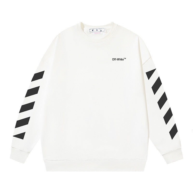 Off-White Diagonal Stripe Logo Sweatshirt White