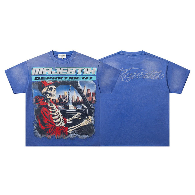MAJESTIK Skeleton City Graphic Tee Hover Image
