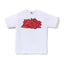 BAPE Asnka Kanji Graffiti Logo Tee White Red