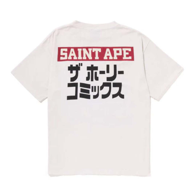 Bape Saint Michael Squadron Tee Vintage White Main Image