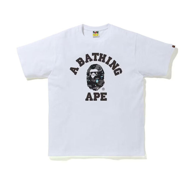BAPE Space Camo Print College Tee White Hover Image