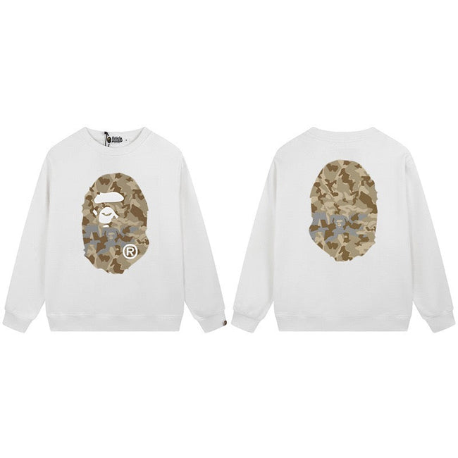 A BATHING APE Camo Ape Head Graphic Crewneck Sweatshirt Hover Image