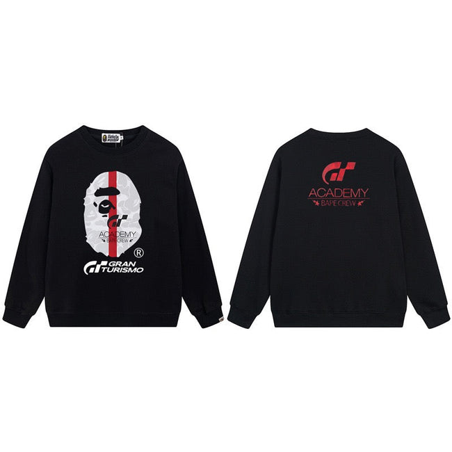BAPE x Gran Turismo Academy Graphic Crewneck Sweatshirt Black Hover Image