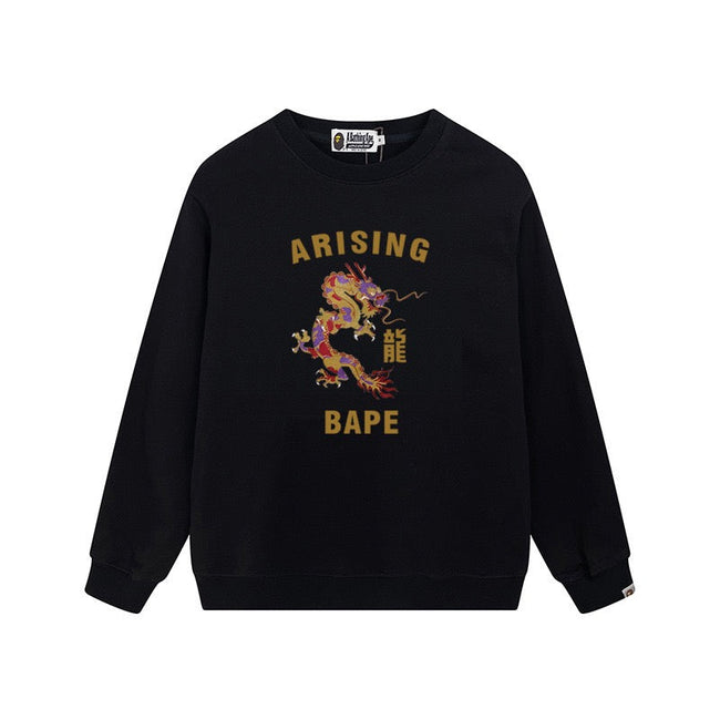 BAPE Rising Dragon Graphic Crewneck Sweatshirt Black Hover Image
