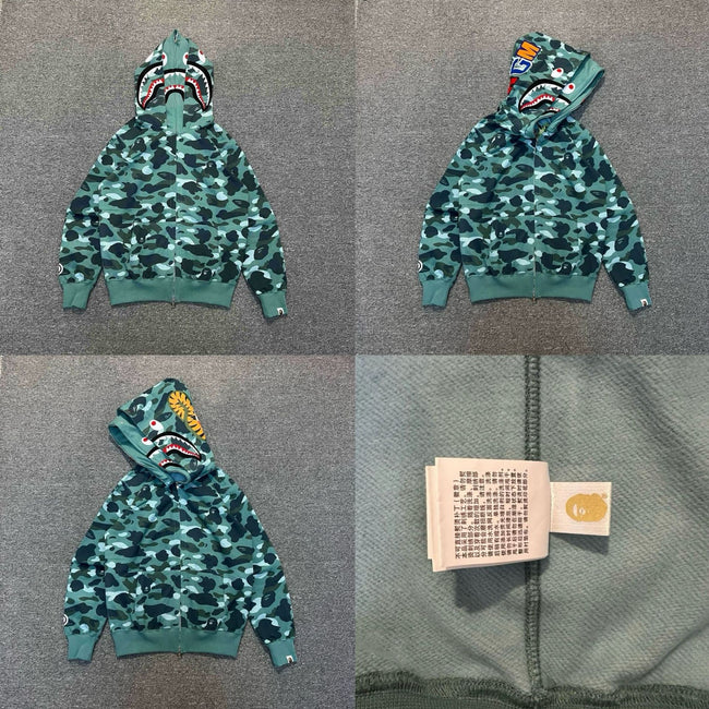 A BATHING APE ABC Camo Shark Full Zip Hoodie Hover Image