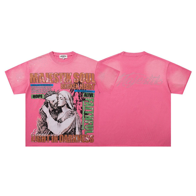 MAJESTIK Soul Broken Heart Graphic T-Shirt Hover Image