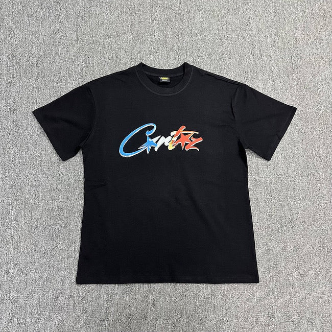 Graphic Print Oversized T-Shirt Men Streetwear Casual Short Sleeve Tee Hover Image