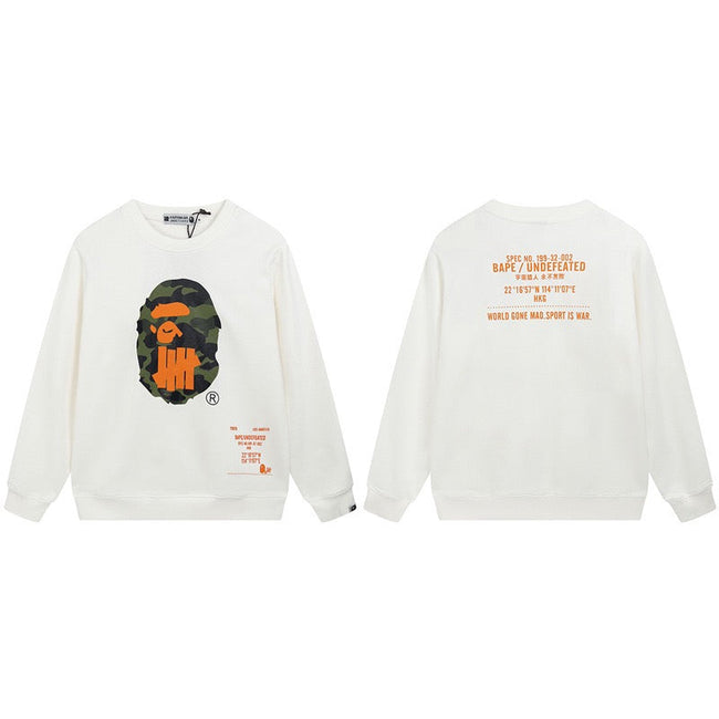 A BATHING APE Camo Ape Head Graphic Crewneck Sweatshirt Hover Image