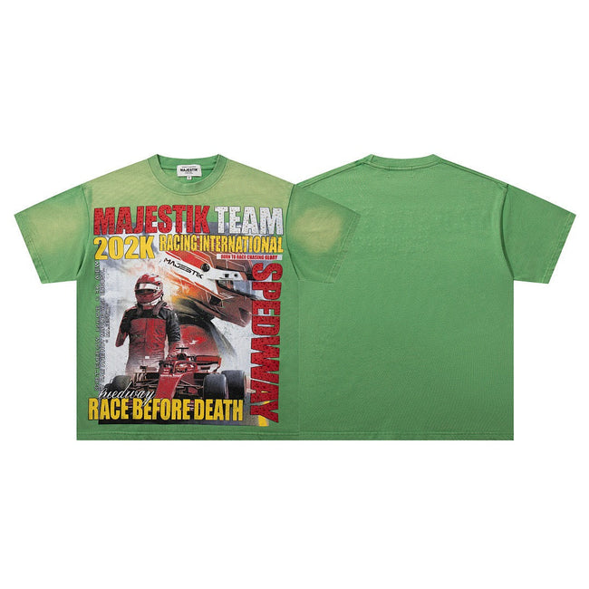 MAJESTIK Racing Graphic Vintage T-Shirt Hover Image