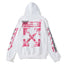 Off-White™ White Pink Arrow Graphic Pullover Hoodie