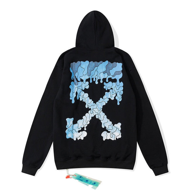 Off-White Black Blue Arrow Graphic Hoodie Hover Image