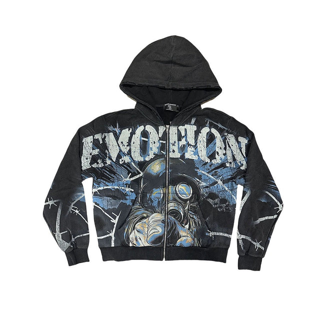 EMOTION Apocalypse Graphic Zip Up Hoodie Hover Image