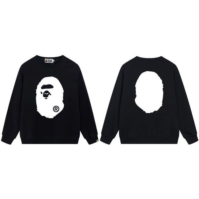BAPE Ape Head Logo Crewneck Sweatshirt Black Hover Image