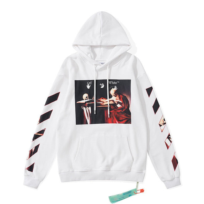 Off-White White Graphic Artwork Hoodie Hover Image