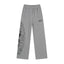 Grey Wide Leg Sweatpants Unisex Streetwear Casual Loose Fit Pants