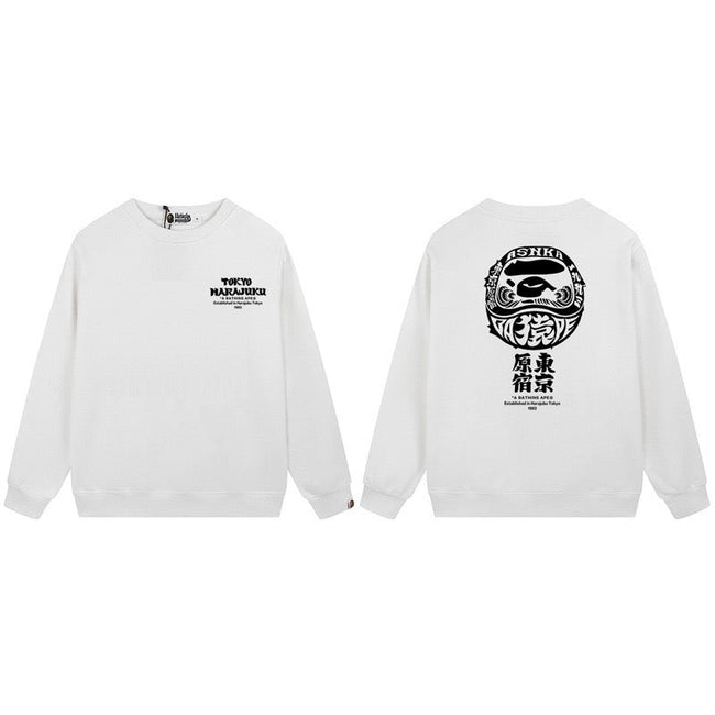A BATHING APE Tokyo Harajuku Daruma Logo Crewneck Sweatshirt Hover Image