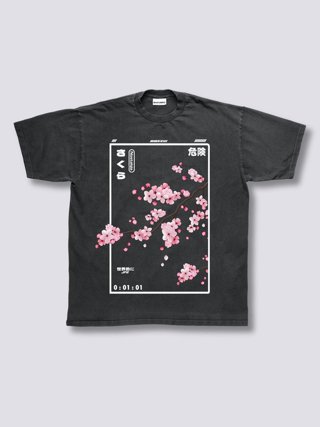 Front Print - Cherry Blossom Vintage T-Shirt Hover Image
